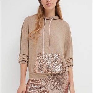 Anthropologie-Sequin hoodie